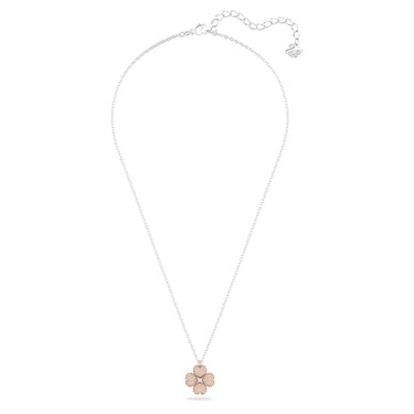 Swarovski Damen Halskette mit Anhänger Latisha Blume Metallmix, Rosa-Weiß 5636488